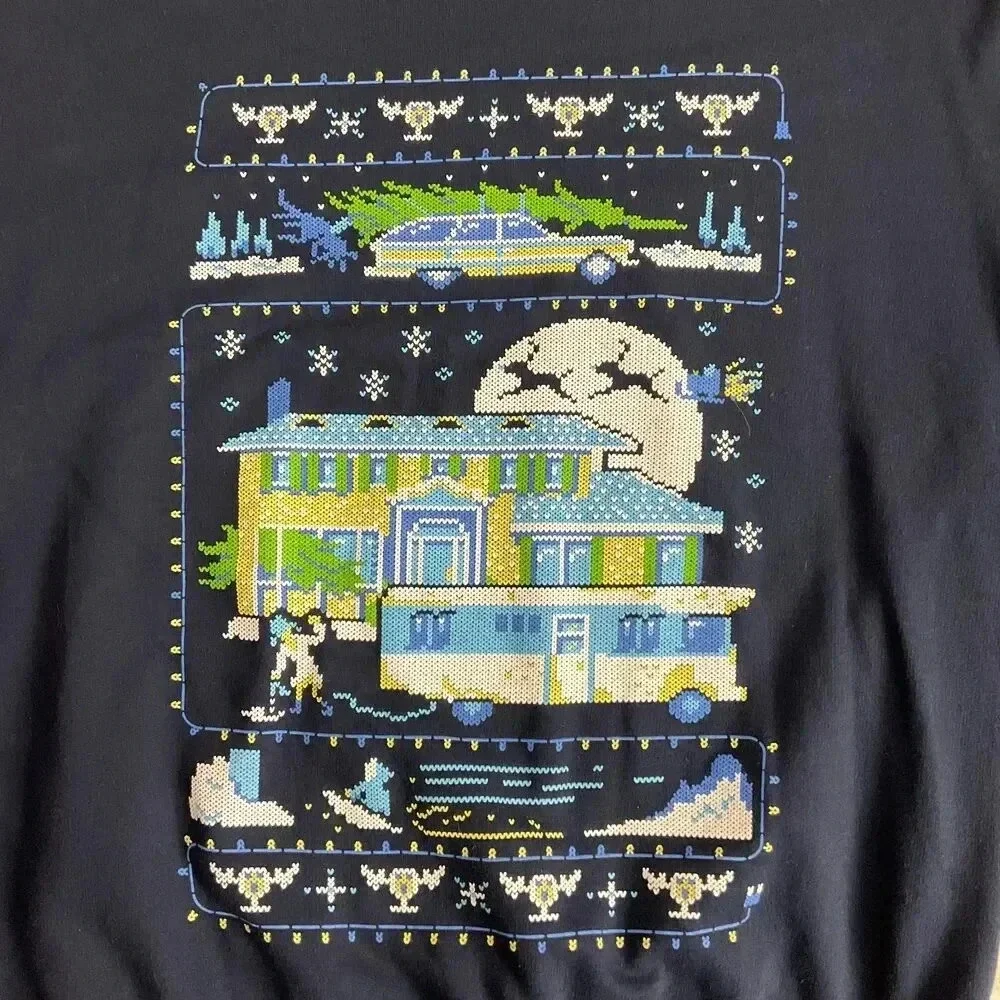 TeeFury Blue Graphic Long Sleeve Crew‎ Neck Casual Sweatshirt Large